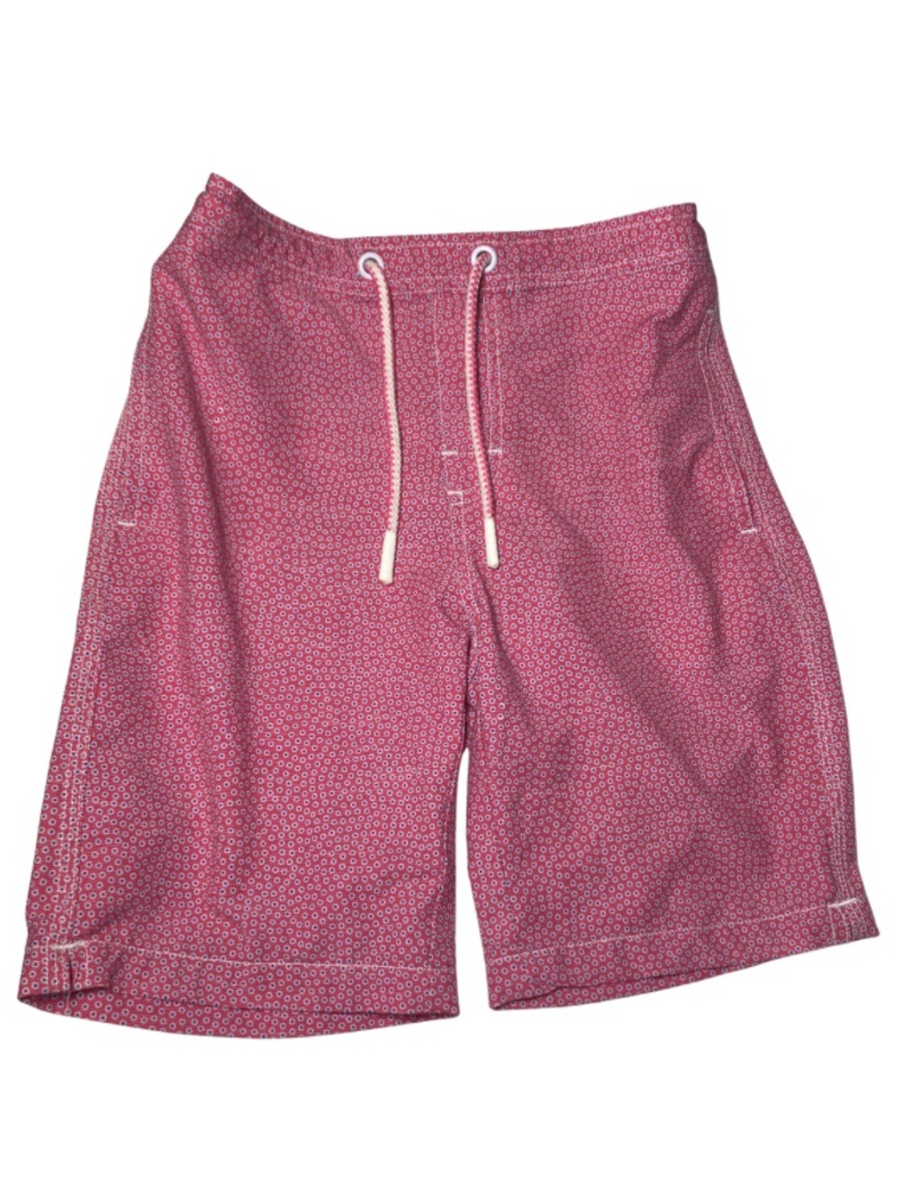 Johnnie-O Pink Crossbow Dot Board Shorts Swim Trunks Boys 6/7 Swimwear Vacation